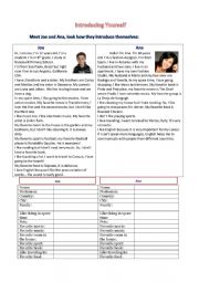 English Worksheet: Introducing yourself