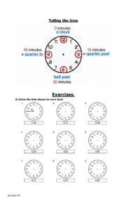 English Worksheet: Telling the time