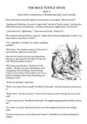 The Mock Turtle Story (The underwater school) - Part II