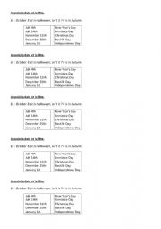 English Worksheet: Dates in English