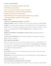 English Worksheet: transportation