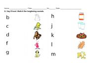 Beginning sounds