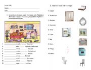 English Worksheet: There is/there are - Prepositions of place
