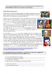 English Worksheet: Romero Brittos biography