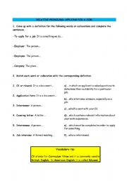 English Worksheet: RELATIVE PRONOUNS: APPLYING FOR A JOB!