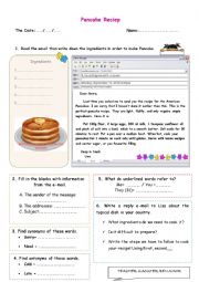 English Worksheet: Pancake 