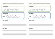 English Worksheet: Rate your book