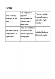 English Worksheet: Poetry and prose difference