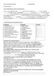 English Worksheet: 8th form review