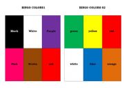 English Worksheet: Bingo - Colors
