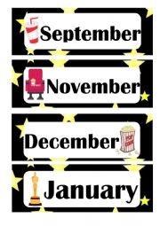 Months Flaschcards - CINEMA