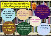 English Worksheet: LIBRARY RULES