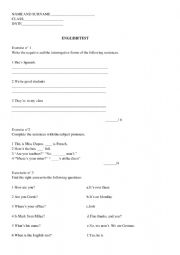 English Worksheet: Test for adults course