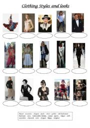 English Worksheet: Clothing styles