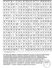 WORDSEARCH: SCHOOL