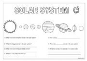 English Worksheet: Solar System