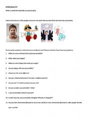 English Worksheet: PERSONALITY Q & A