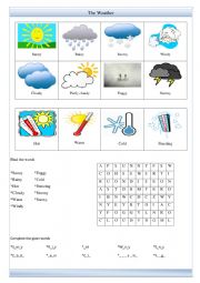 English Worksheet: WEATHER