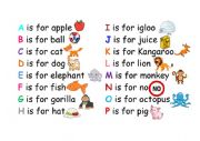 English Worksheet: Alphabet and sounds 