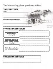 English Worksheet: Describe a place worksheet