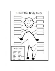 English Worksheet: Body Template