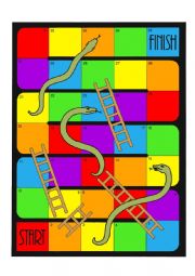 English Worksheet: Snakes and ladders colours