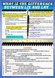 LIE OR LAY WORKSHEET