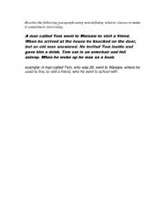 English Worksheet: Relative clause