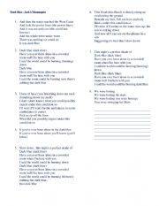 English Worksheet: Song - Dark Blue
