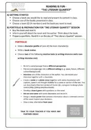 English Worksheet: Reading activity - Literary Project