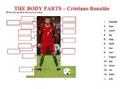 English Worksheet: Body parts - Cristiano Ronaldo