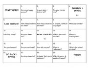 Verb To Be board game - speaking practice