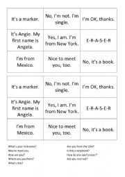 English Worksheet: question game