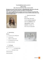English Worksheet: You should see me in a crown-Billie Eilish