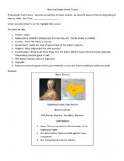 English Worksheet: Historical Leader Poster Project