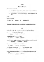 English Worksheet: THERE IS / THERE ARE - HAVE GOT