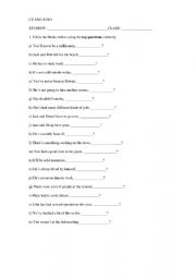 English Worksheet: IF CLAUSE AND TAG QUESTION