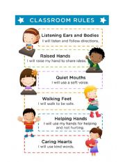 English Worksheet: Classroom Rules