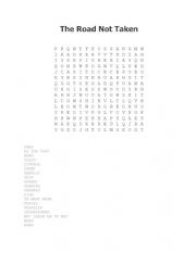 English Worksheet: The Road Not Taken