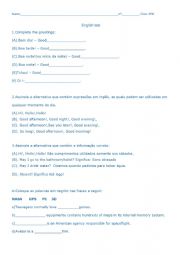 English Worksheet: test english- congratulations