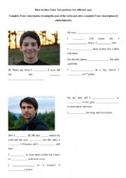 English Worksheet: Present x Past 