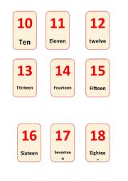 fLASHCARDS NUMBERS