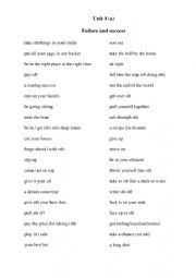 English Worksheet: Idioms about failure and sucssess