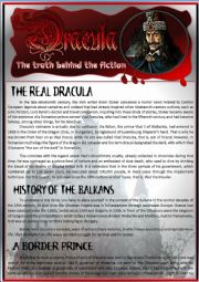 English Worksheet: THE REAL DRACULA READING & COMPREHENSION