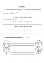 Clothes - writing exercise