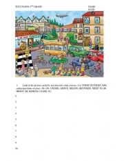 English Worksheet: Prepositions of place exercise