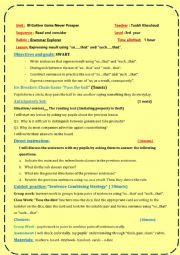 English Worksheet: So ...that Such ...that lesson plan