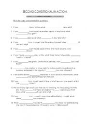 English Worksheet: SECOND CONDITIONAL - oral practice (upperintermediate)