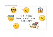 English Worksheet: Match the emotion Emoji