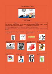 English Worksheet: Game - the Psychologists Settee